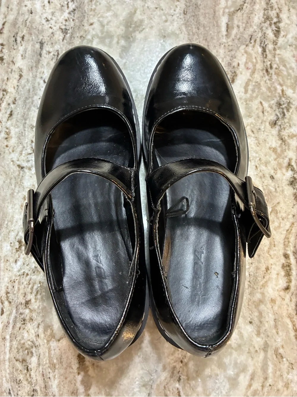 Soda Black Patent Mary Jane Platform Shoes